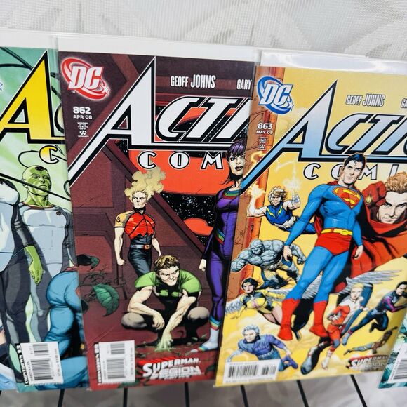 Superman Action Comics 858-866 868-869 871-873 Lot Geoff Johns Vs Brainiac - Picture 5 of 7